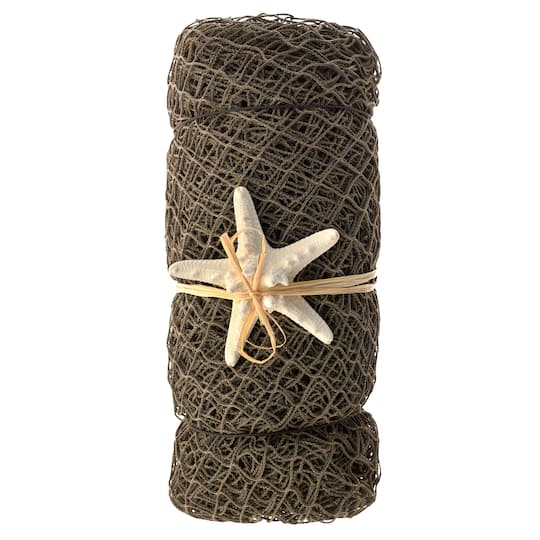 decorative fish net roll Fishing 5x10 ft,YuanDe 2 Pack Large Black Picture Net themed atmosphere Decorative Fish Net White Cotton